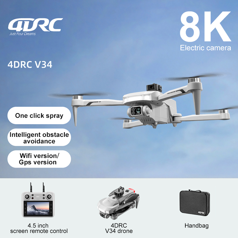 Drone Lidar - 2025 New V34 Drone 8K Camera
