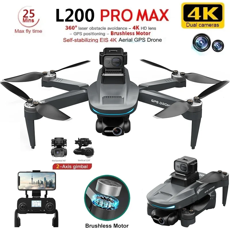 L200 PRO MAX Drone 4K 2-Axis P - Drone Lidar 리뷰 및 가격