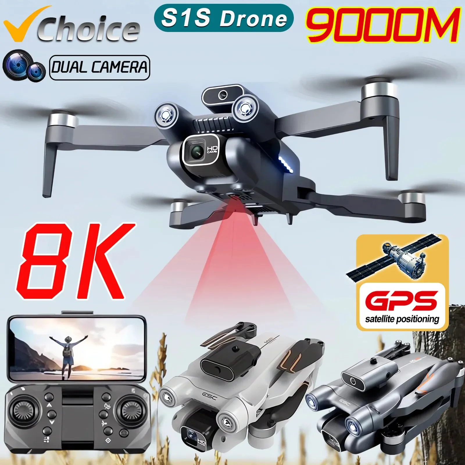 New S1S 5G GPS Drone Camera 8K - Drone Lidar 리뷰 및 가격