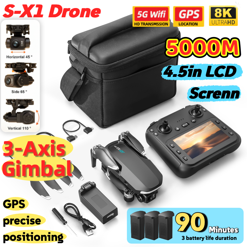 S-X1 MAX GPS Drone with 3-Axis - Drone Photogrammetry 리뷰 및 가격