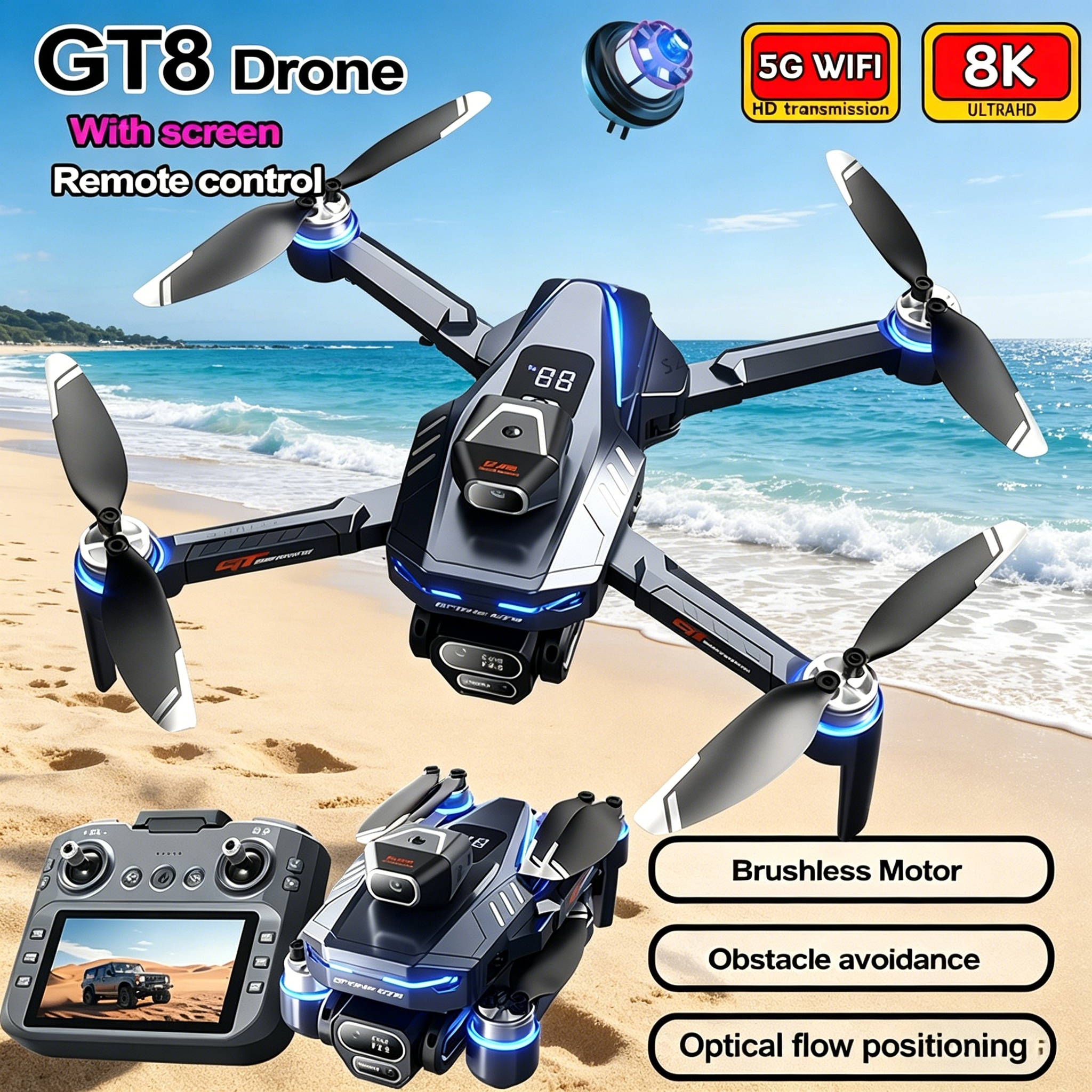 New Drone GT8 8K Professional  - Drone Photogrammetry 리뷰 및 가격